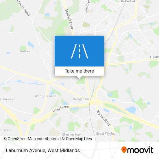 Laburnum Avenue map
