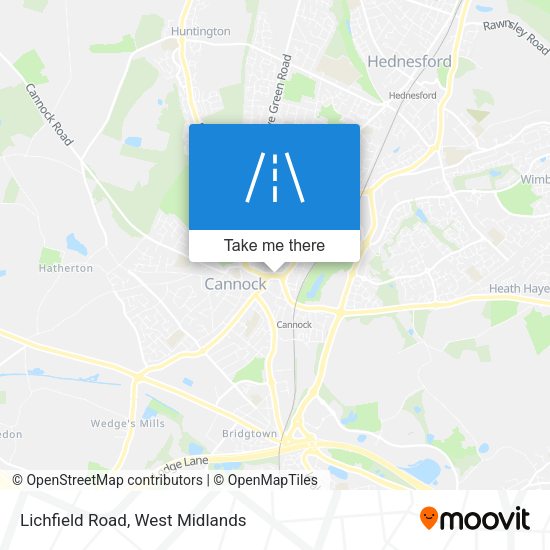Lichfield Road map