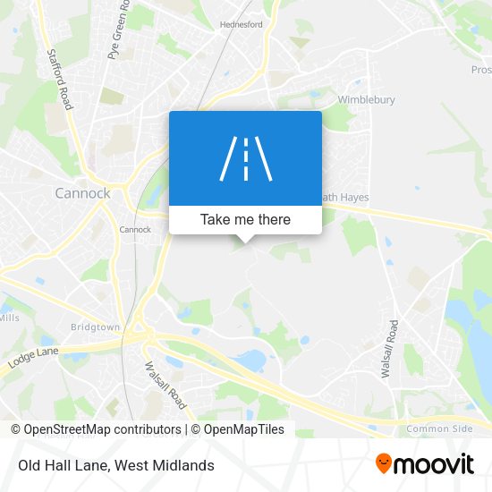 Old Hall Lane map