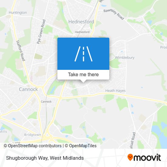 Shugborough Way map