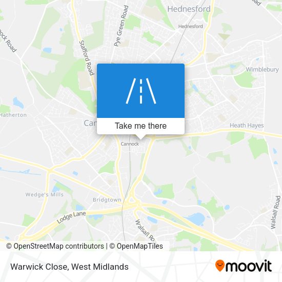 Warwick Close map
