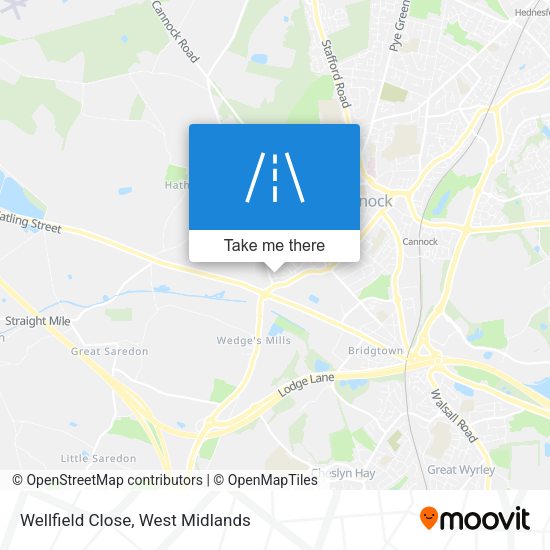 Wellfield Close map