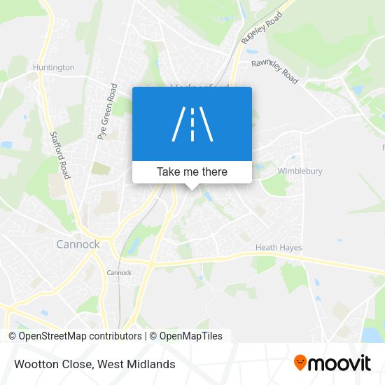 Wootton Close map