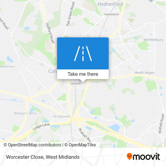 Worcester Close map