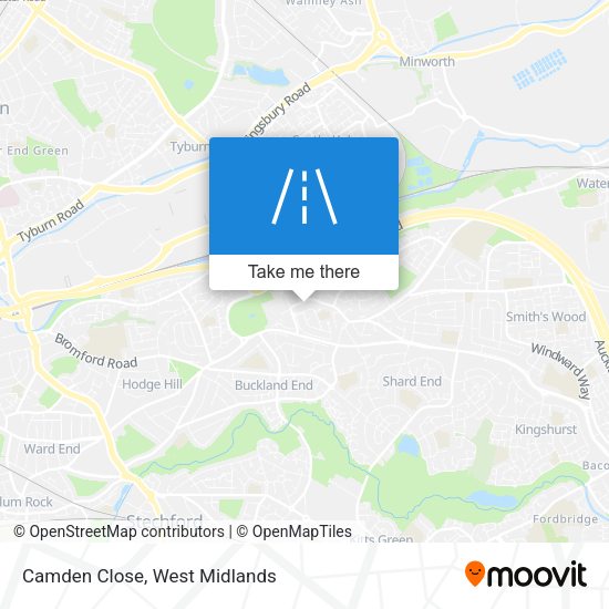 Camden Close map