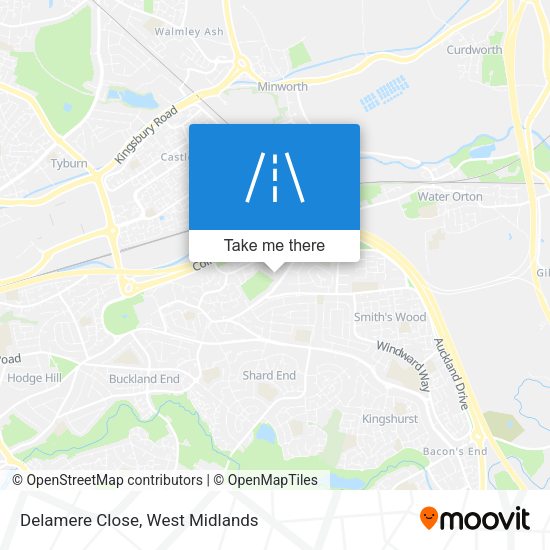 Delamere Close map
