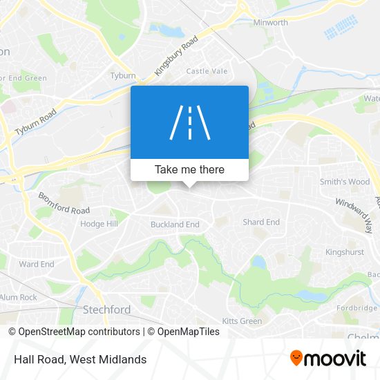 Hall Road map