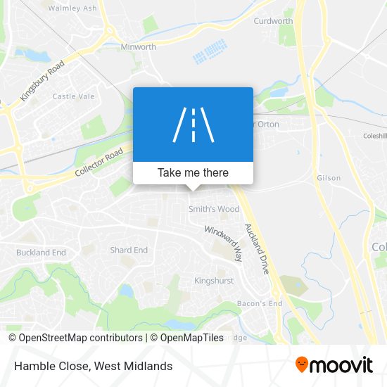Hamble Close map