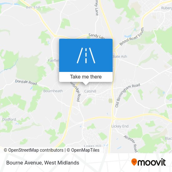 Bourne Avenue map