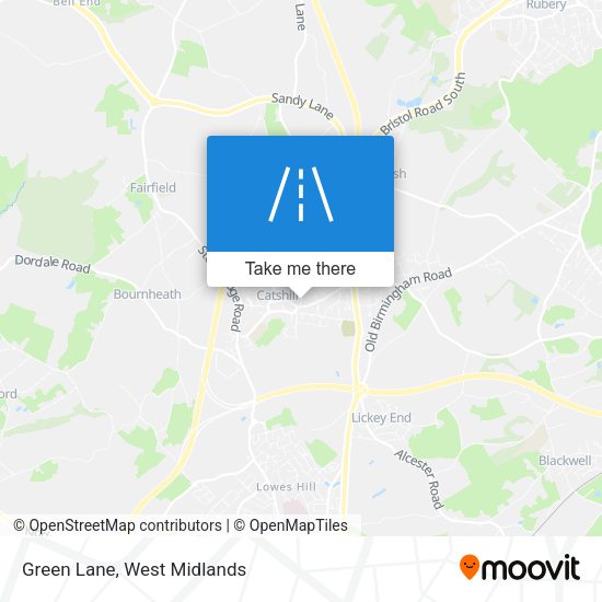 Green Lane map