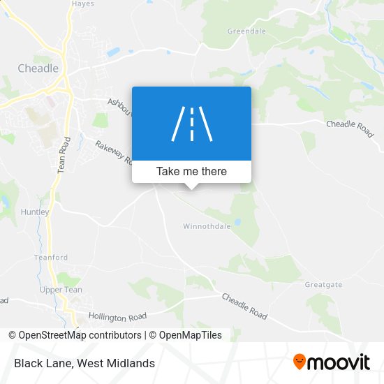 Black Lane map