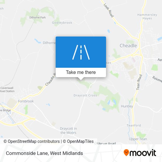 Commonside Lane map