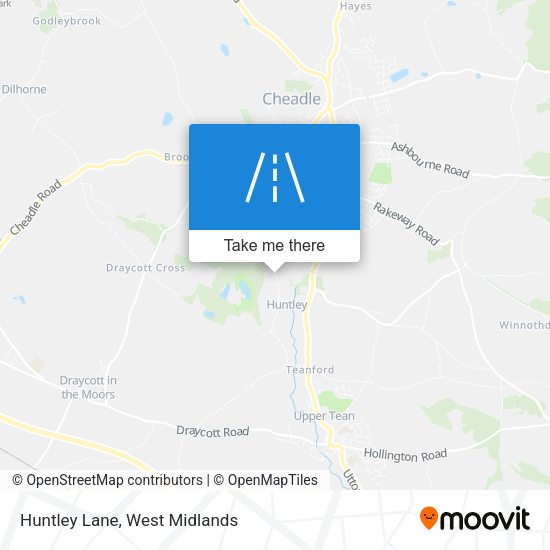 Huntley Lane map