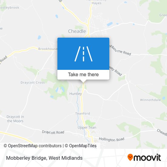 Mobberley Bridge map