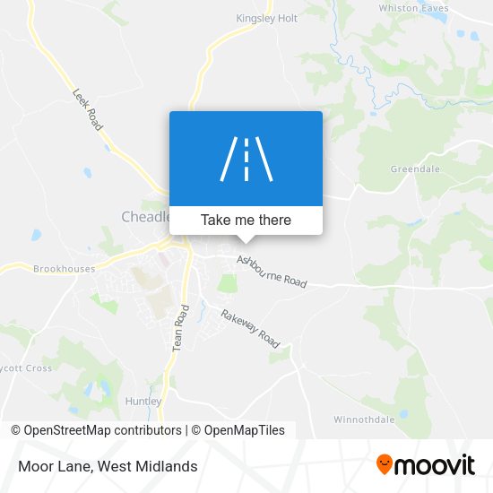 Moor Lane map