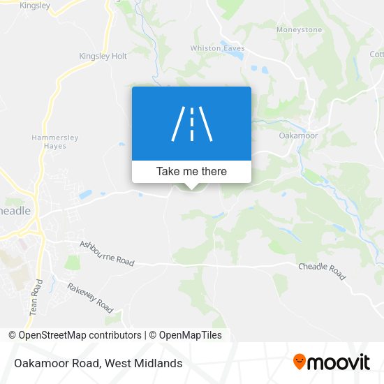 Oakamoor Road map