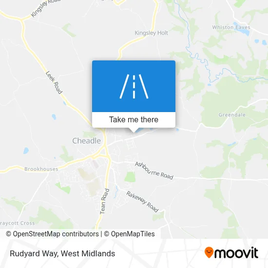 Rudyard Way map