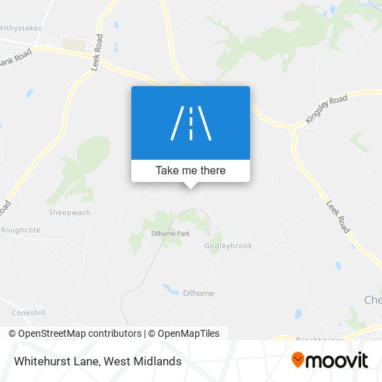 Whitehurst Lane map