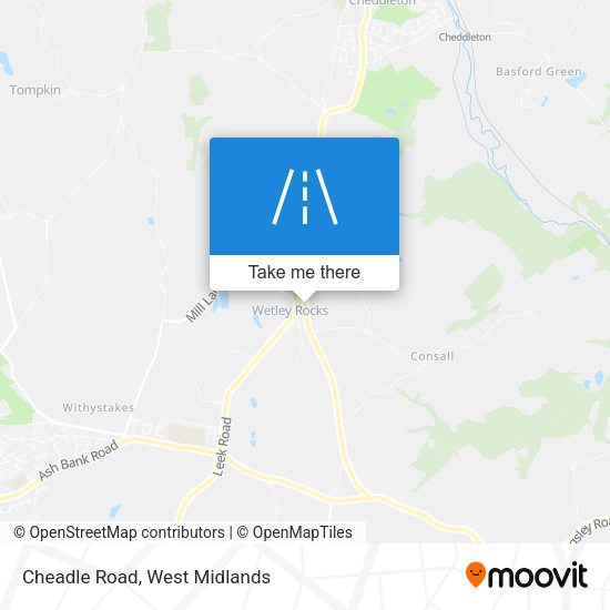 Cheadle Road map