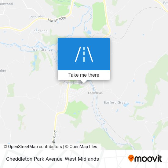 Cheddleton Park Avenue map