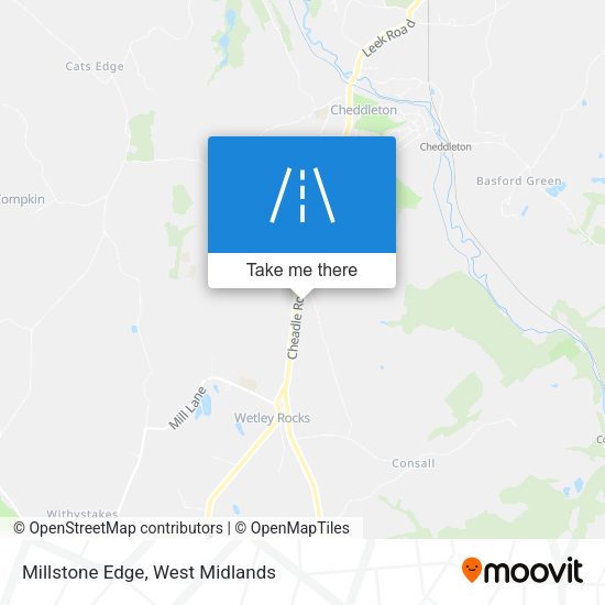 Millstone Edge map
