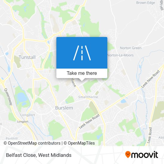 Belfast Close map