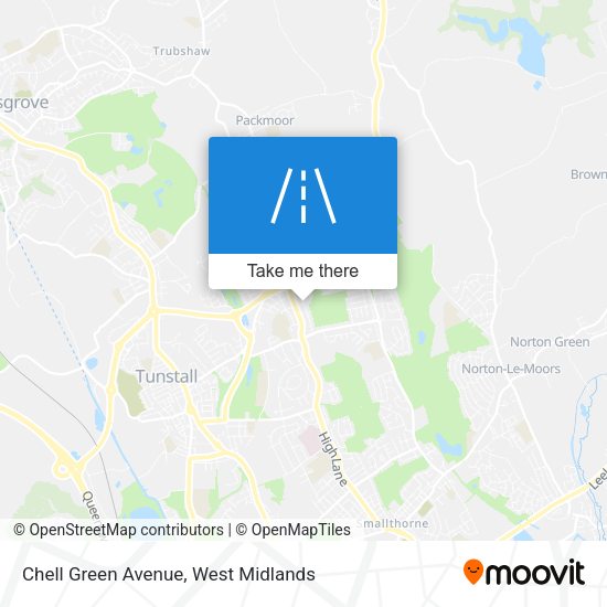 Chell Green Avenue map