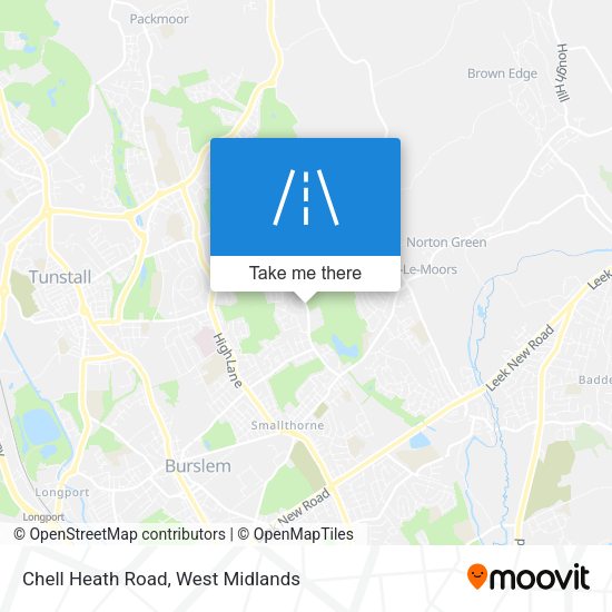 Chell Heath Road map