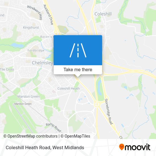 Coleshill Heath Road map