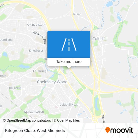 Kitegreen Close map