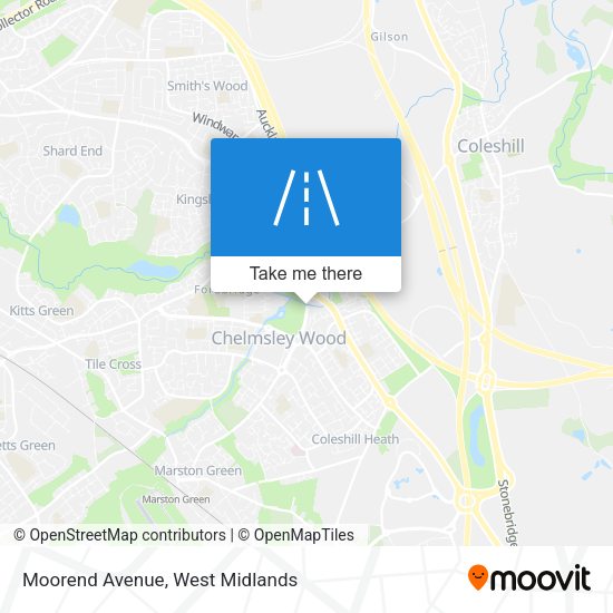 Moorend Avenue map