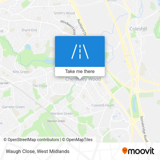 Waugh Close map
