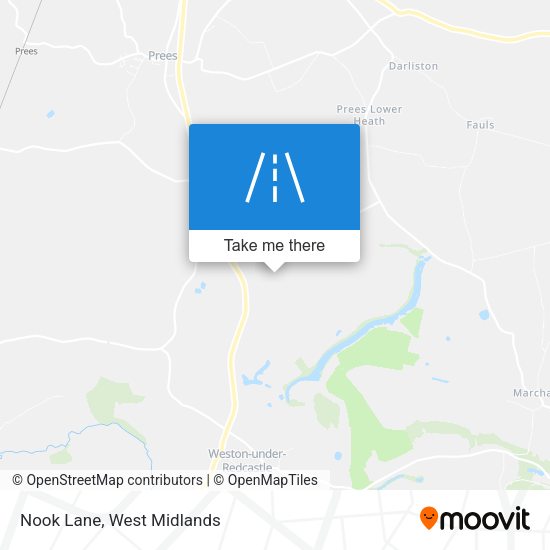 Nook Lane map