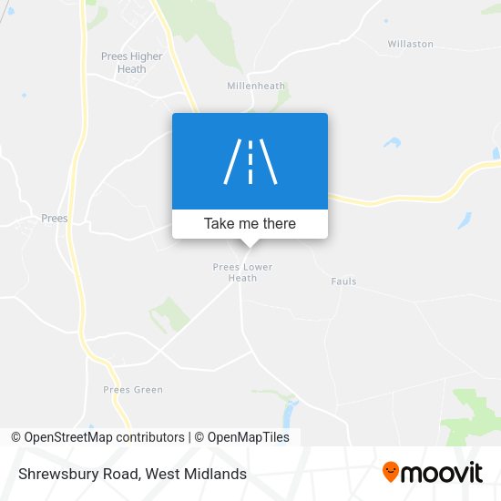 Shrewsbury Road map