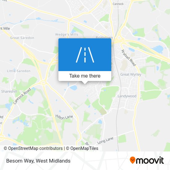 Besom Way map
