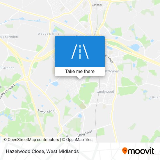 Hazelwood Close map