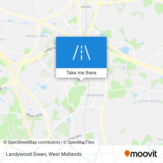 Landywood Green map