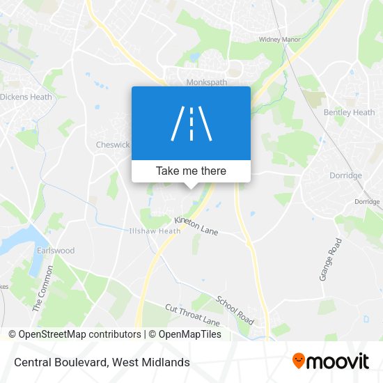 Central Boulevard map