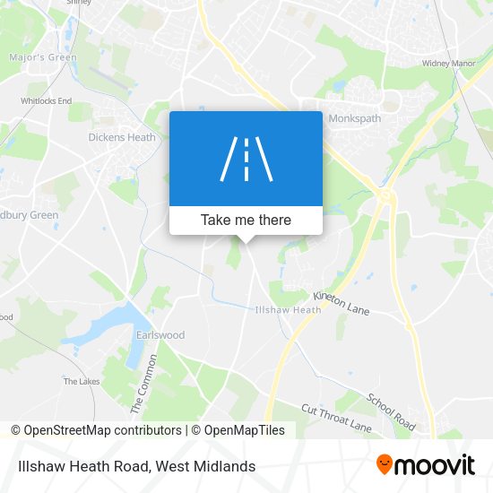 Illshaw Heath Road map