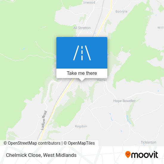Chelmick Close map