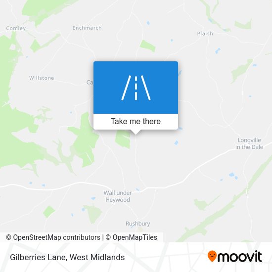 Gilberries Lane map