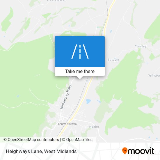 Heighways Lane map