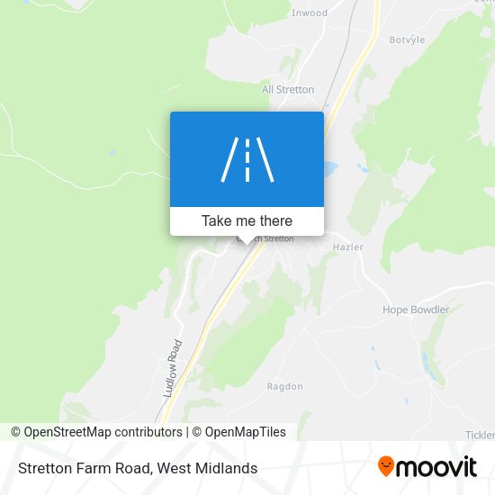 Stretton Farm Road map