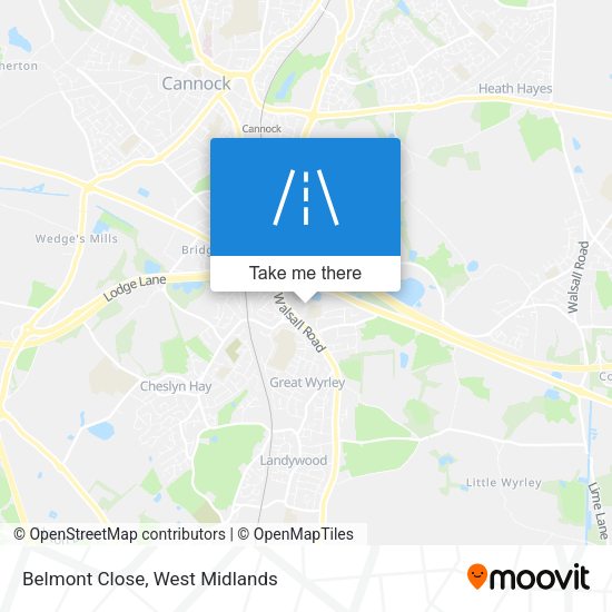 Belmont Close map