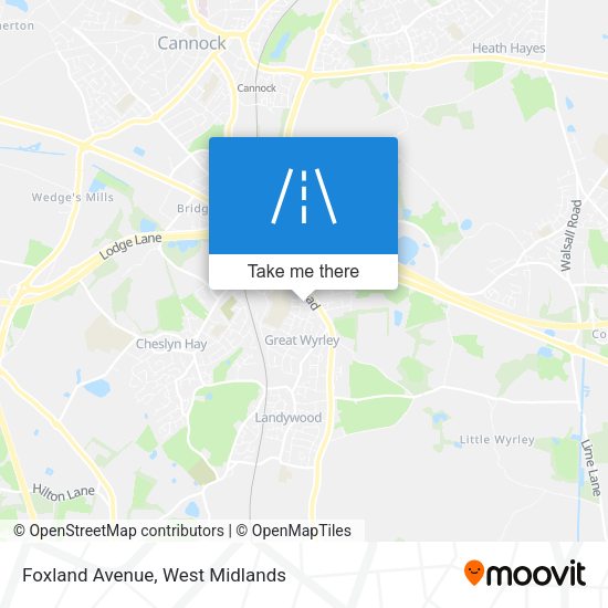 Foxland Avenue map