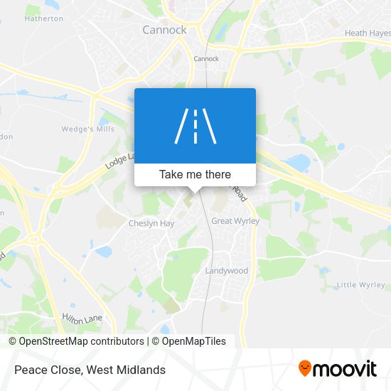 Peace Close map