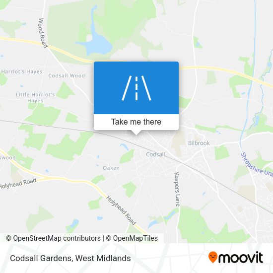 Codsall Gardens map