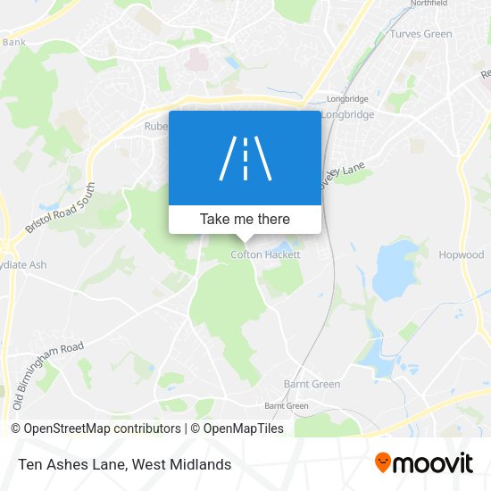 Ten Ashes Lane map