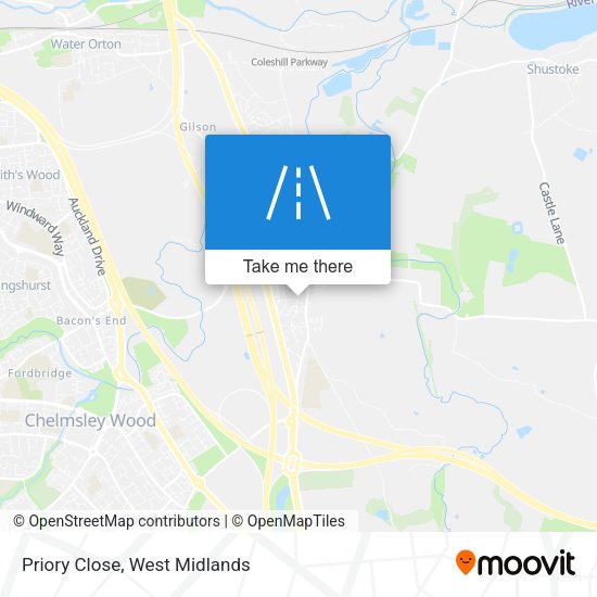 Priory Close map