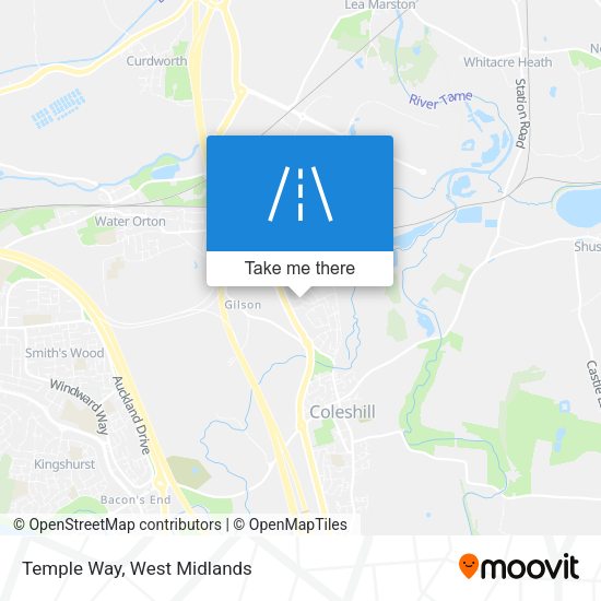 Temple Way map